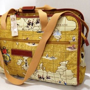 Travel by Sharif NWT Map Globe Print Travel Bag